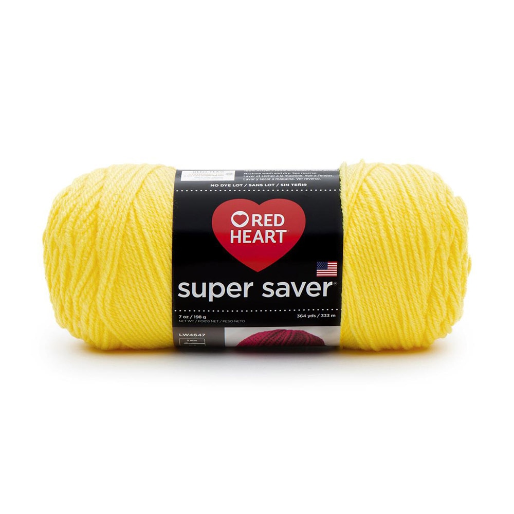 Craft Supplies, Art & School, Coats & Clark, Red Heart, Super Saver, Yarn, 583675, Bright Yellow